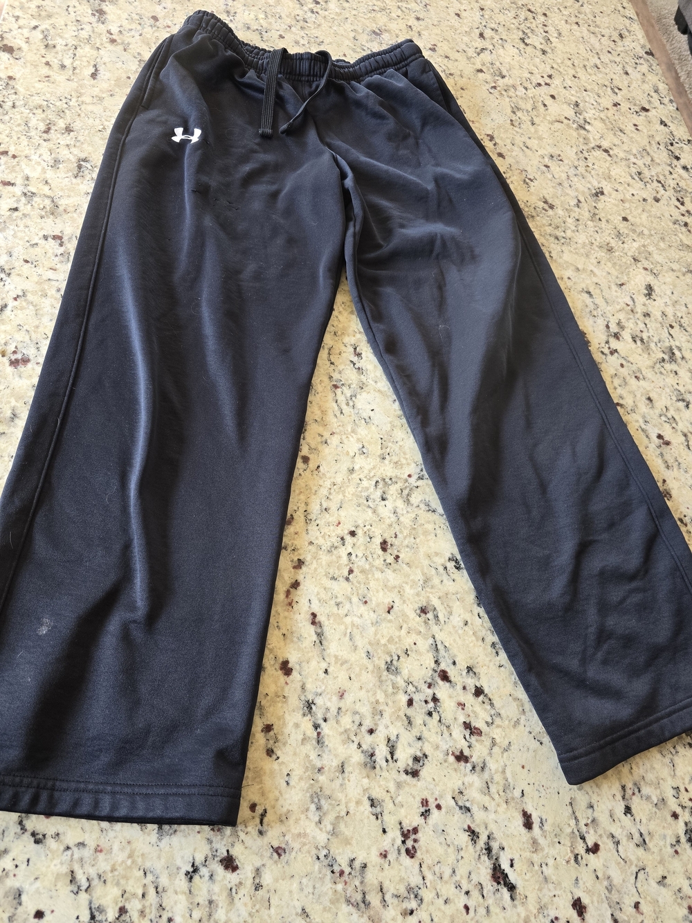 Under Armour Girls Youth ColdGear black Fleece Warm-Up Pants Size LARGE